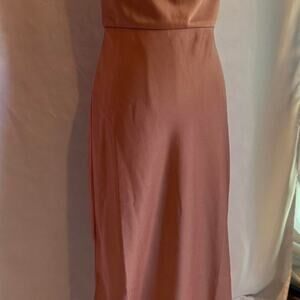 NWOT Bhldn Anthropologie‎ tan and brown gown dress